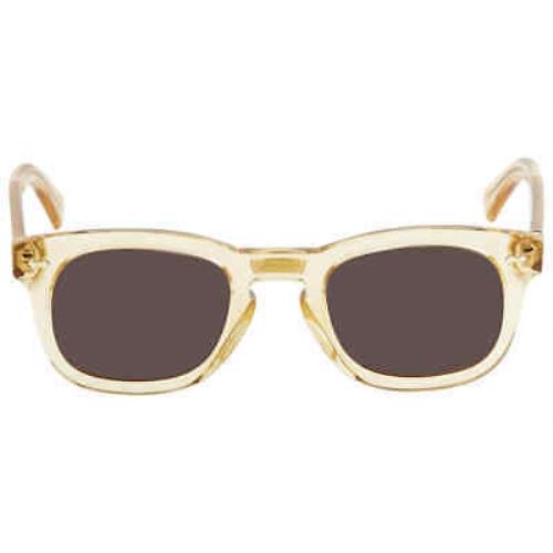 Gucci Grey Square Unisex Sunglasses GG0182S 006 49 GG0182S 006 49