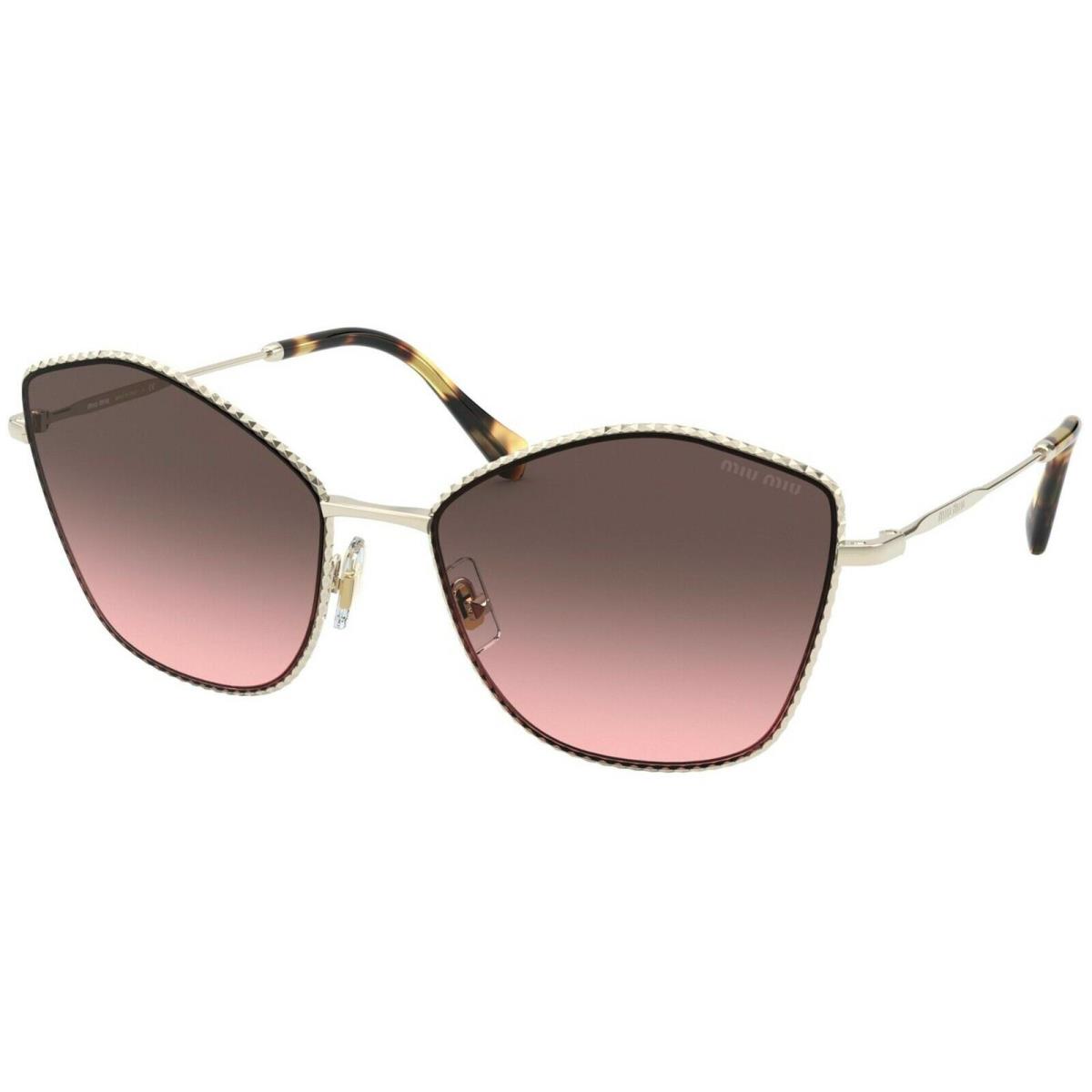 Miu Miu Smu 60V Pale Gold/pink Grey Shaded ZVN-146 Sunglasses