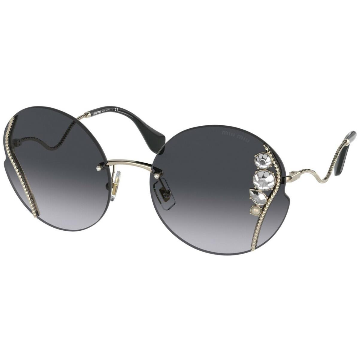 Miu Miu LA Mondaine Smu 50XS Pale Gold/grey Shaded 05O-5D1 Sunglasses