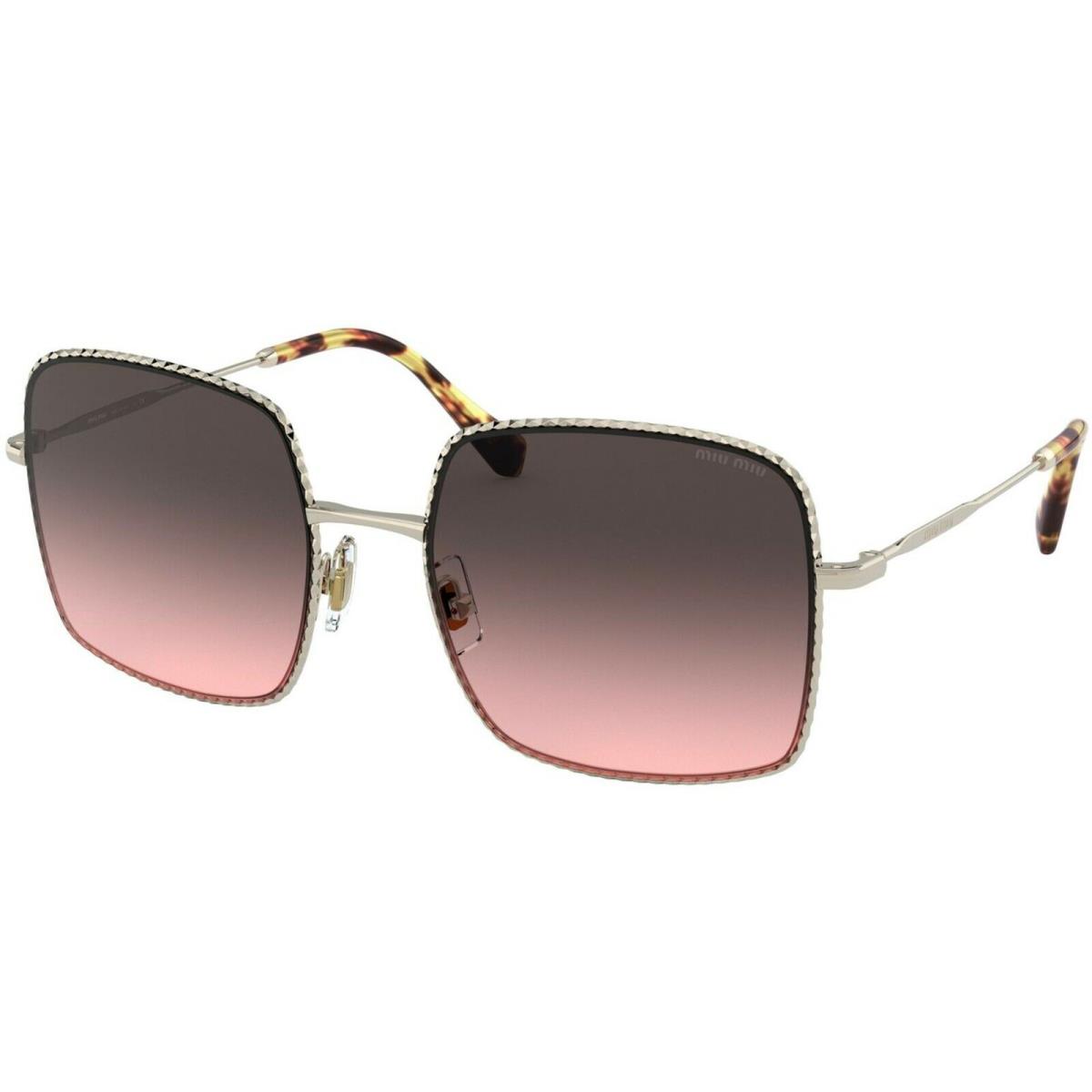 Miu Miu LA Mondaine Smu 61V Pale Gold/pink Grey Shaded ZVN-146 Sunglasses