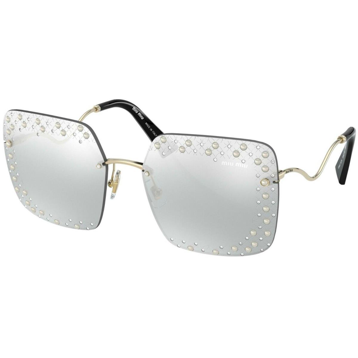 Miu Miu Scenique Smu 52X Gold/silver Mirrored 06O-1I2 Sunglasses