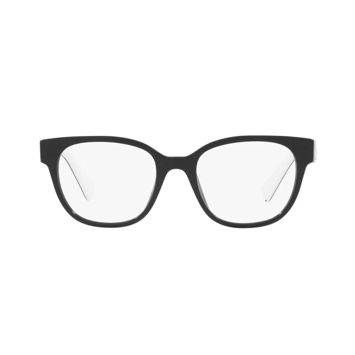 Miu Miu Vmu 02VV Black White 10G-1O1 Eyeglasses - Frame: Black White