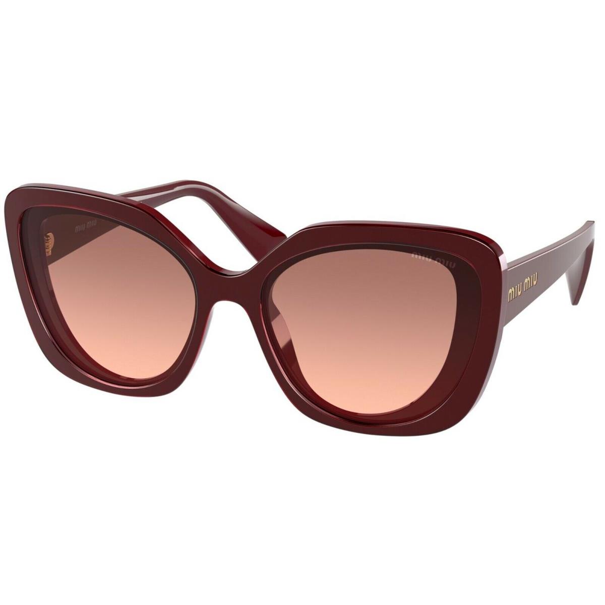 Miu Miu Logo Smu 06X Burgundy/brown Pink Shaded 01T-0A5 Sunglasses