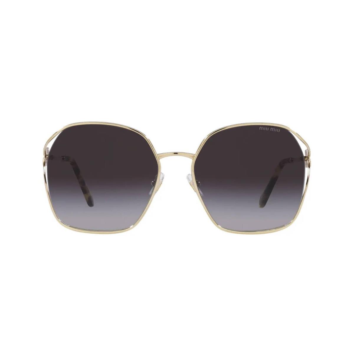 Miu Miu Smu 52WS Pale Gold/grey Shaded ZVN-5D1 Sunglasses - Frame: Pale Gold, Lens: Grey Shaded