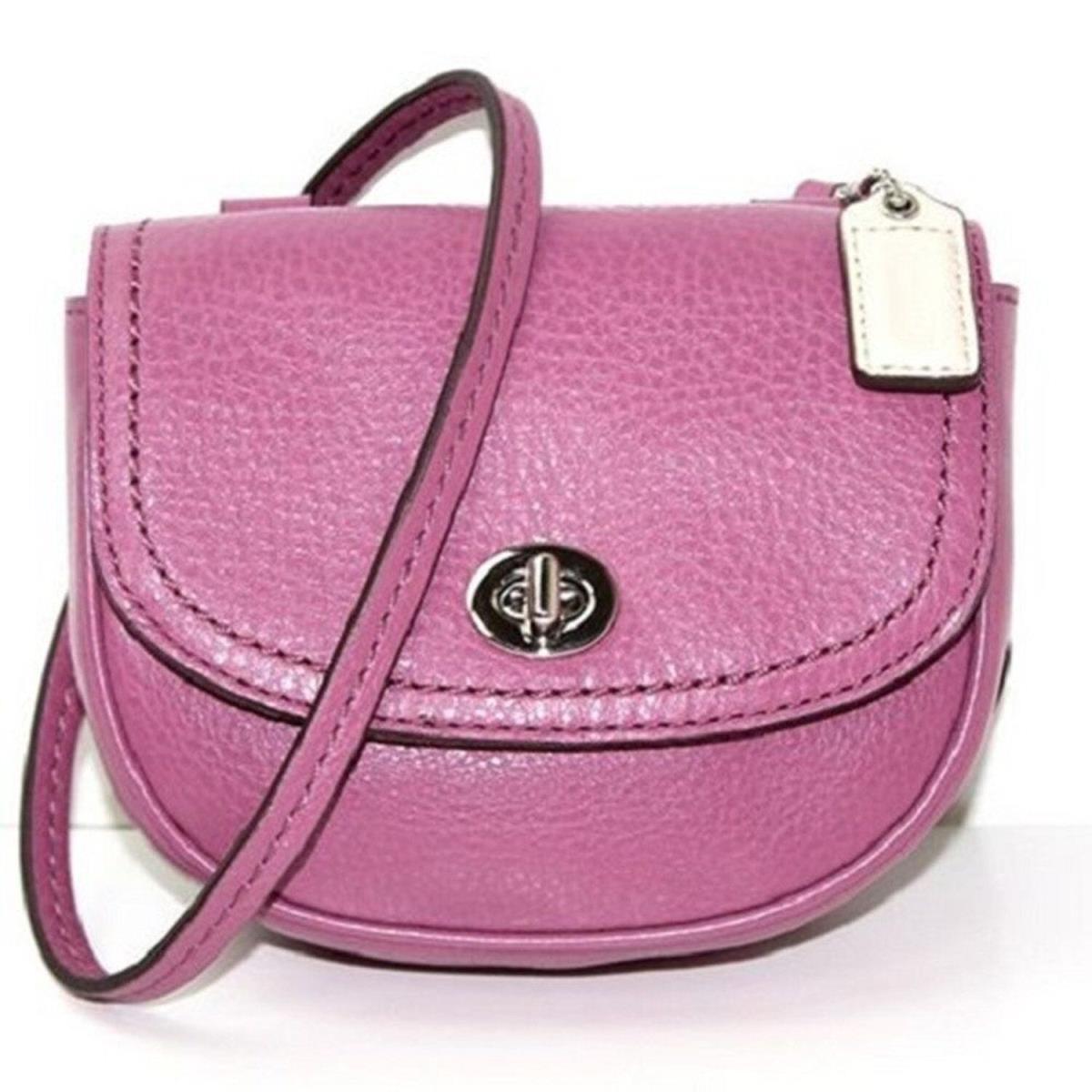 Coach Park Leather Mini Crossbody Bag Silver/rose