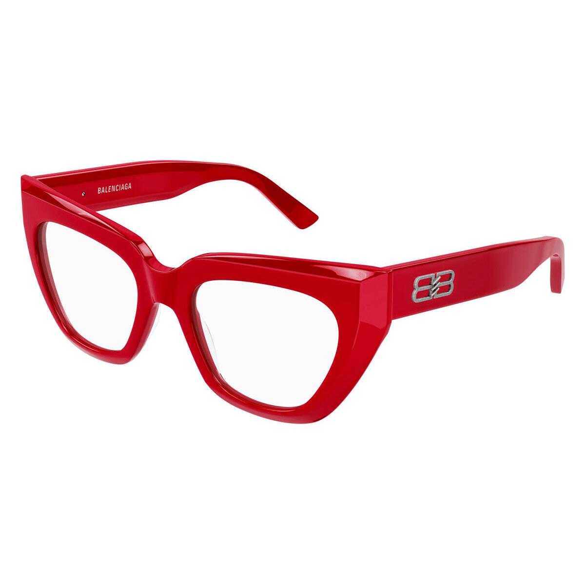 Balenciaga BB0238O Eyeglasses Women Red Cat Eye 50mm