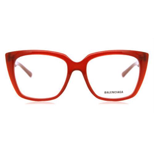 Balenciaga BB0062O Eyeglasses Women Red Cat Eye 53mm