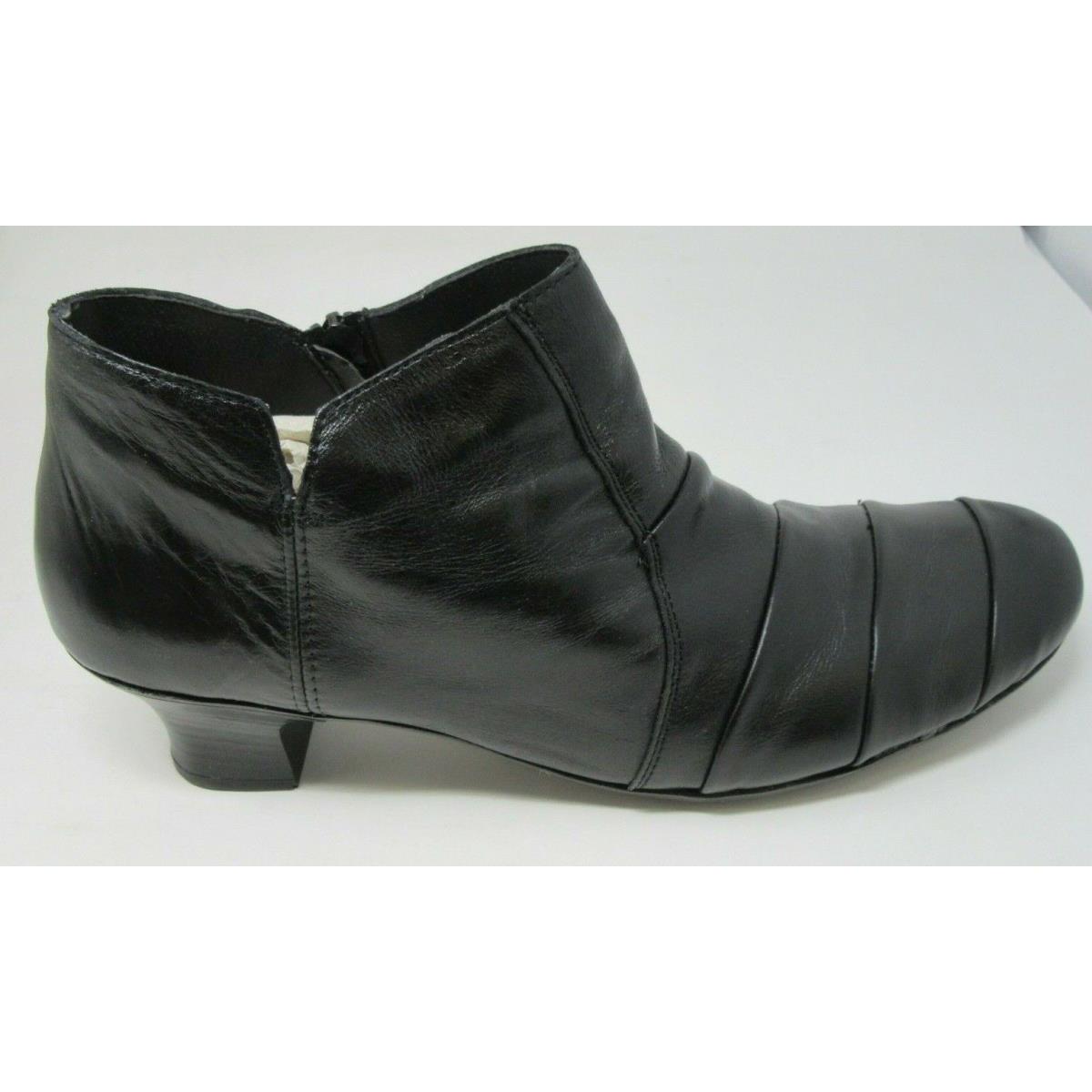 Rieker Women`s 56582 Fleece Lined Zip Black Leather Heel Dress Boot SZ 41 US 9.5