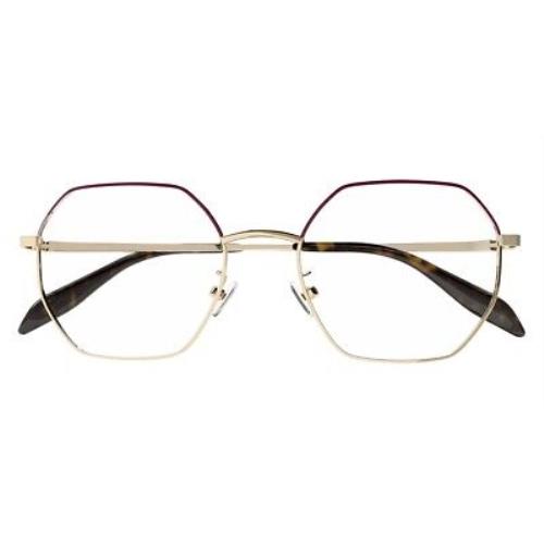 Alexander Mcqueen AM0338O Eyeglasses Unisex Gold Geometric 54mm