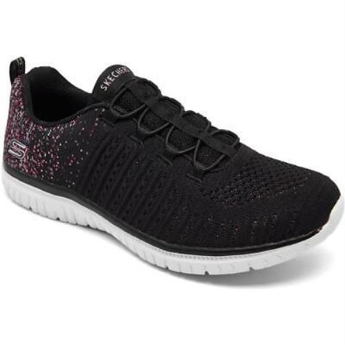Skechers Womens Virtue Black Athletic and Training Shoes 8.5 Wide C D W 6237