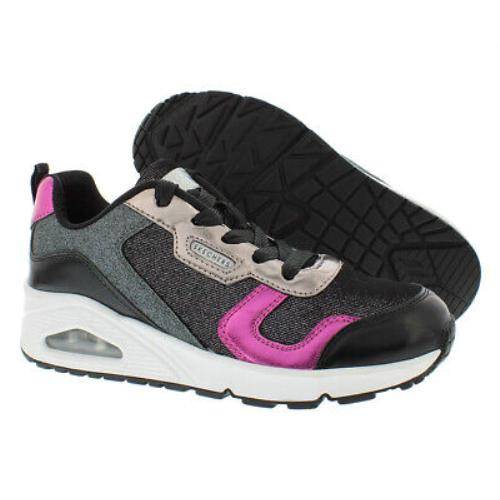 Skechers Uno - Metallic Remix PS Girls Shoes Size 4 Color: Black/multicolored - Black/Multicolored, Main: Black