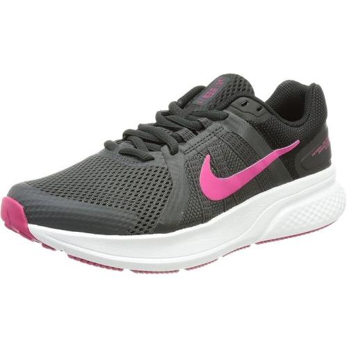Nike Womens Run Swift 2 Running Shoes CU3528 011 - DK SMOKE GREY /FIREBERRY BLACK
