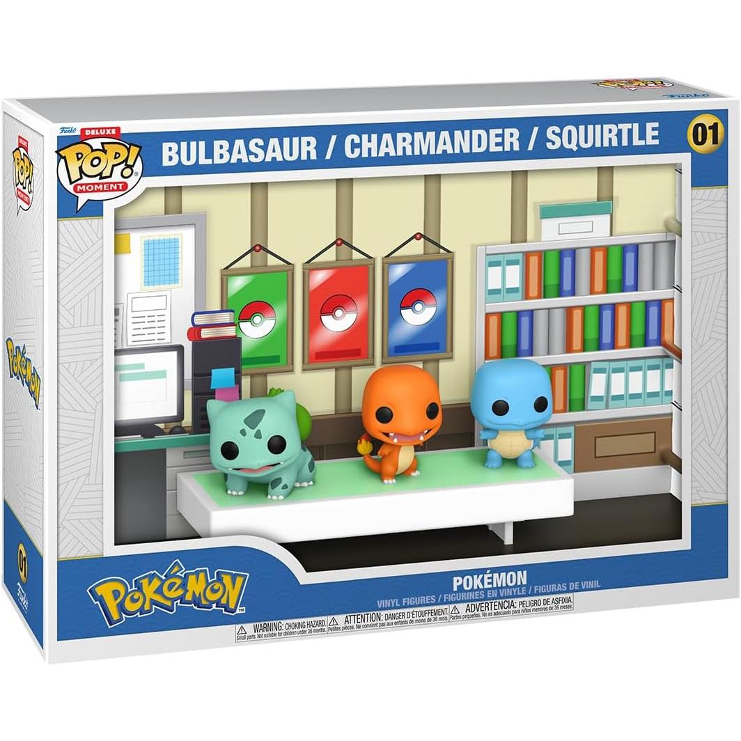 Funko Pop Moments Deluxe: Pokemon - Bulbasaur Charmander Squirtle Toy