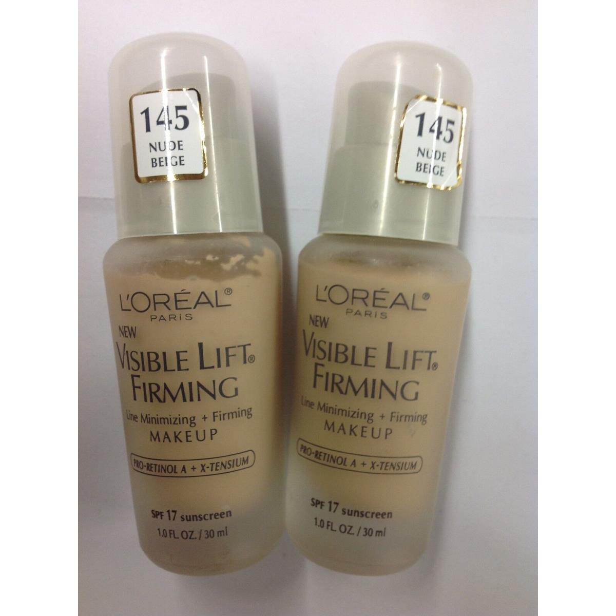 4 X L`oreal Visible Lift Firming Foundation SPF17 Beige 145 New