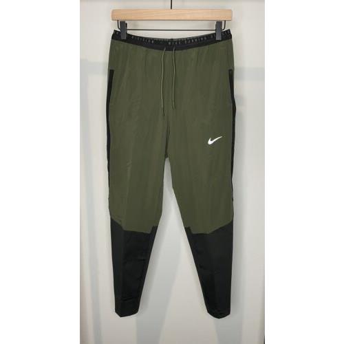 Nike Run Division Phenom Hybrid Pants Black Green DQ4747-325 Men s Small