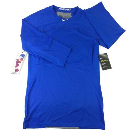 Nike Pro Hypercool Fitted 3/4 Sleeve Shirt Blue Mens Size SM Mlb Collection