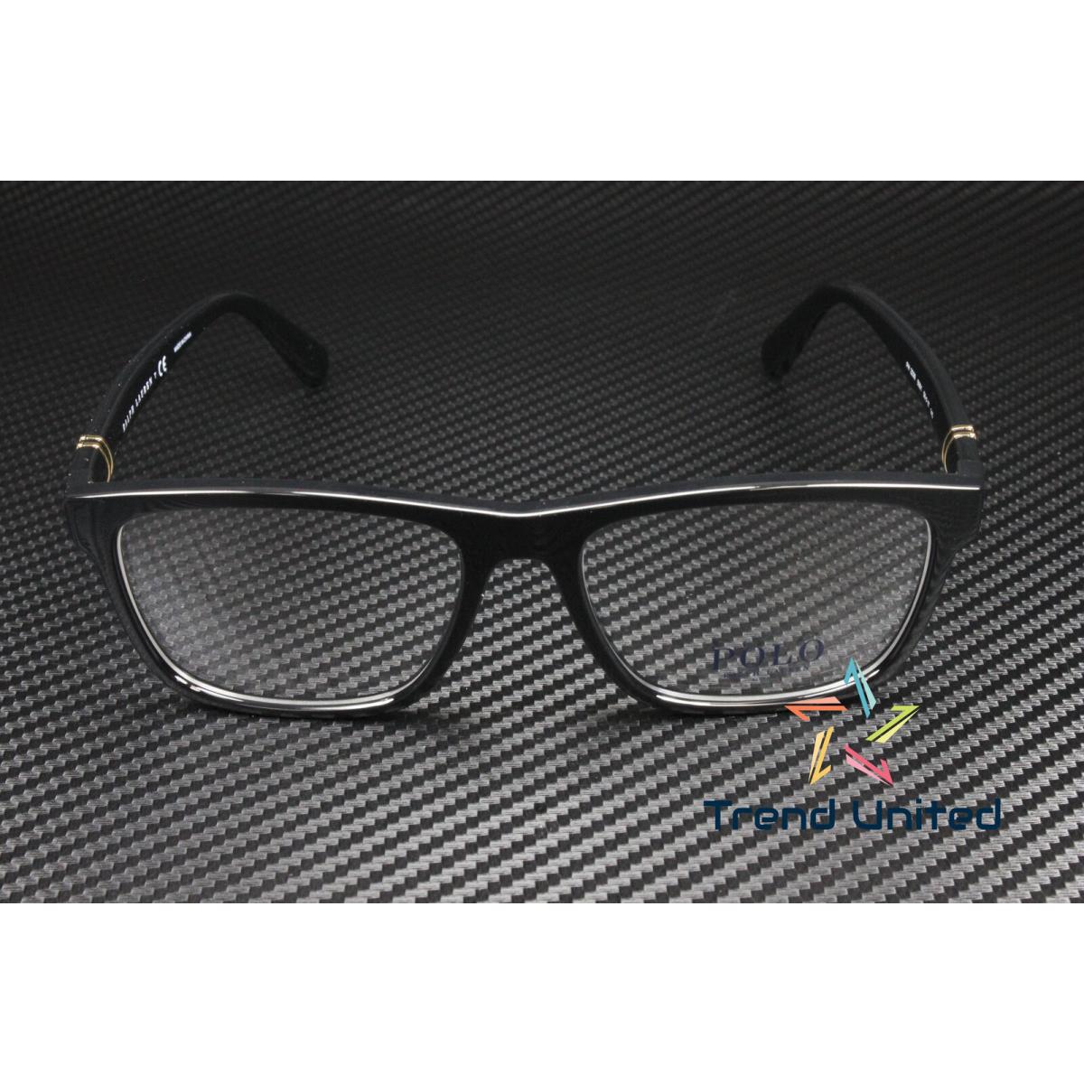 Ralph Lauren Polo PH2230 5001 Pillow Shiny Black Demo Lens 56 mm Men`s Eyeglasses