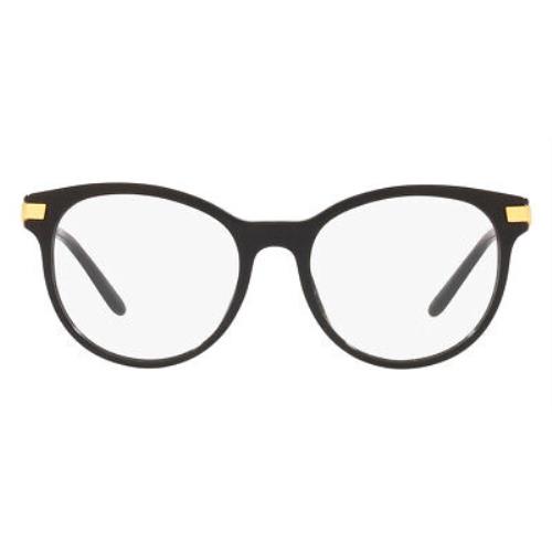 Ralph Lauren RL6231U Eyeglasses Women Shiny Black Round 53mm