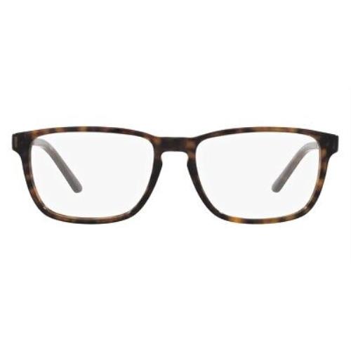 Ralph Lauren RL6208 Eyeglasses Men Havana Rectangle 56mm