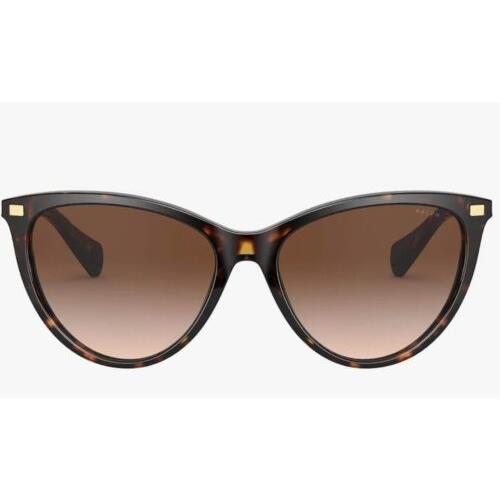 Ralph by Ralph Lauren Women`s RA5270 Butterfly Sunglasses Shiny Spotted Orange