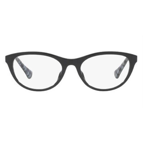 Ralph Lauren RA7143U Eyeglasses Women Shiny Black Oval 53mm