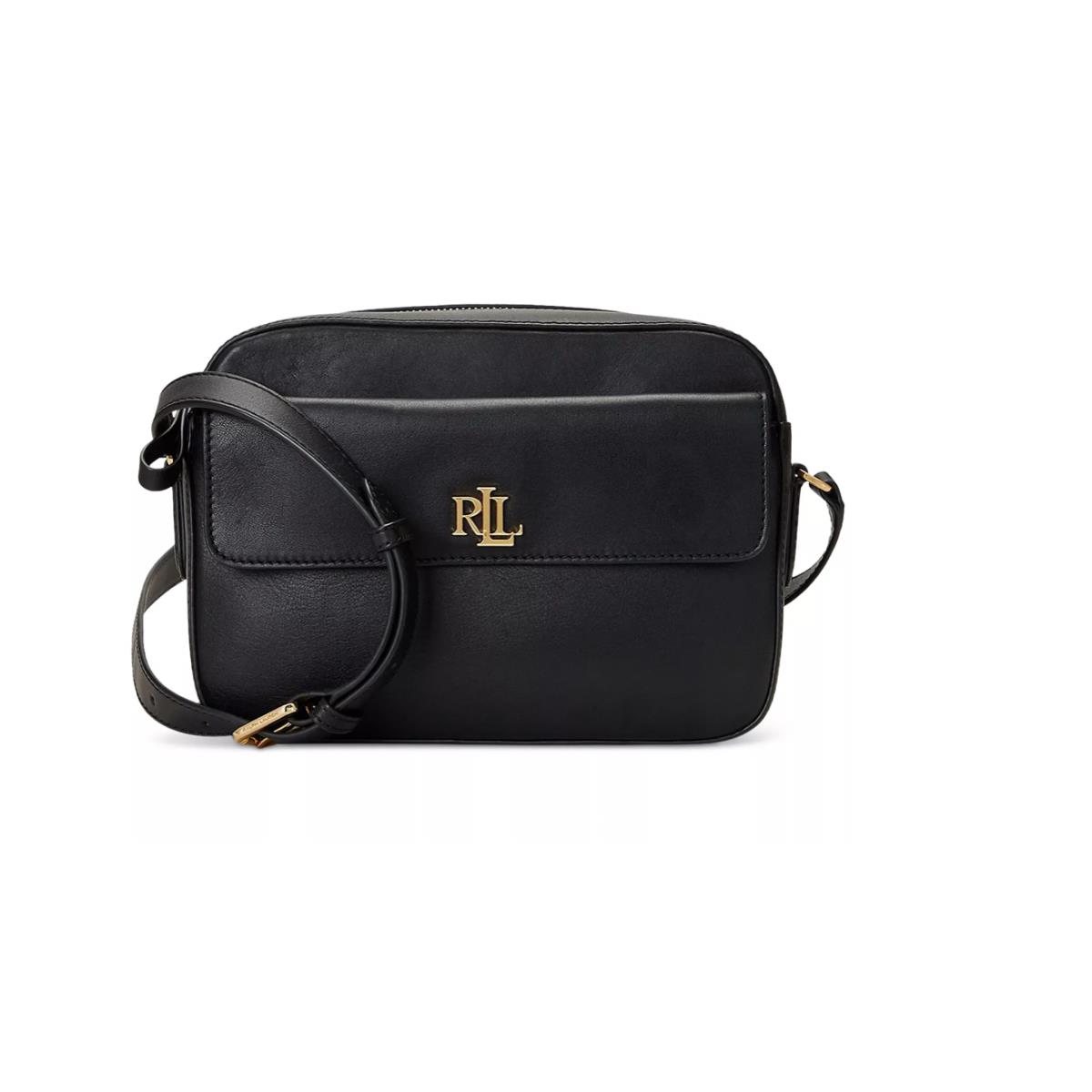 Ralph Lauren Leather Marcy Camera Bag Black