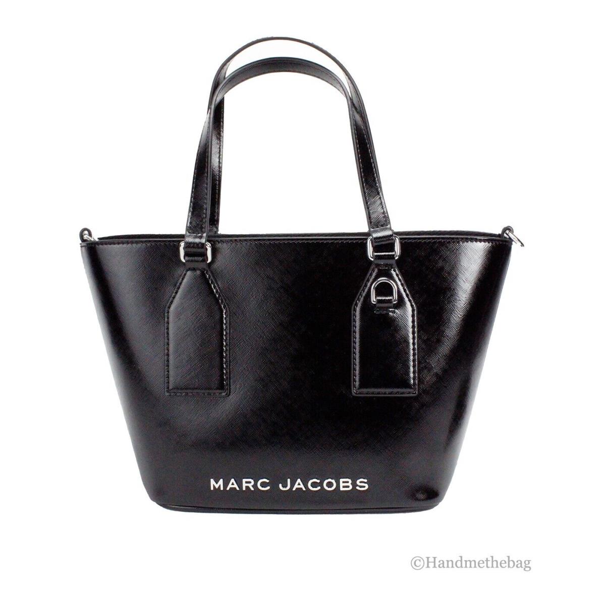 Marc Jacobs Small Black Saffiano Leather Tote Crossbody Bag Purse