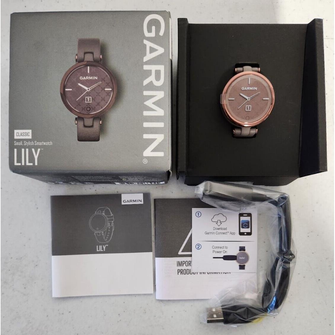 Garmin Lily Classic Small Stylish Smartwatch 010-02384-A0 Dark Bronze