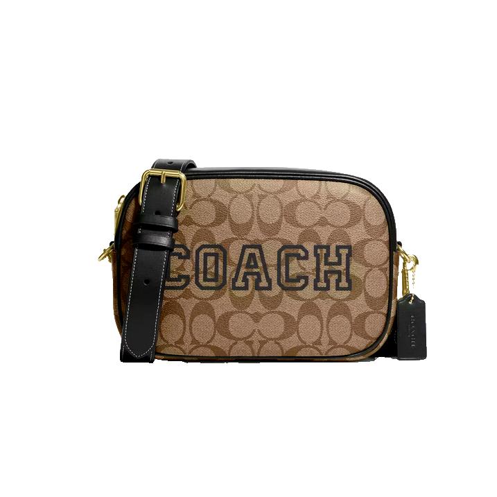 Coach Jamie Camera Bag Canvas Signature Varsity CE599 Khaki/amazon Green