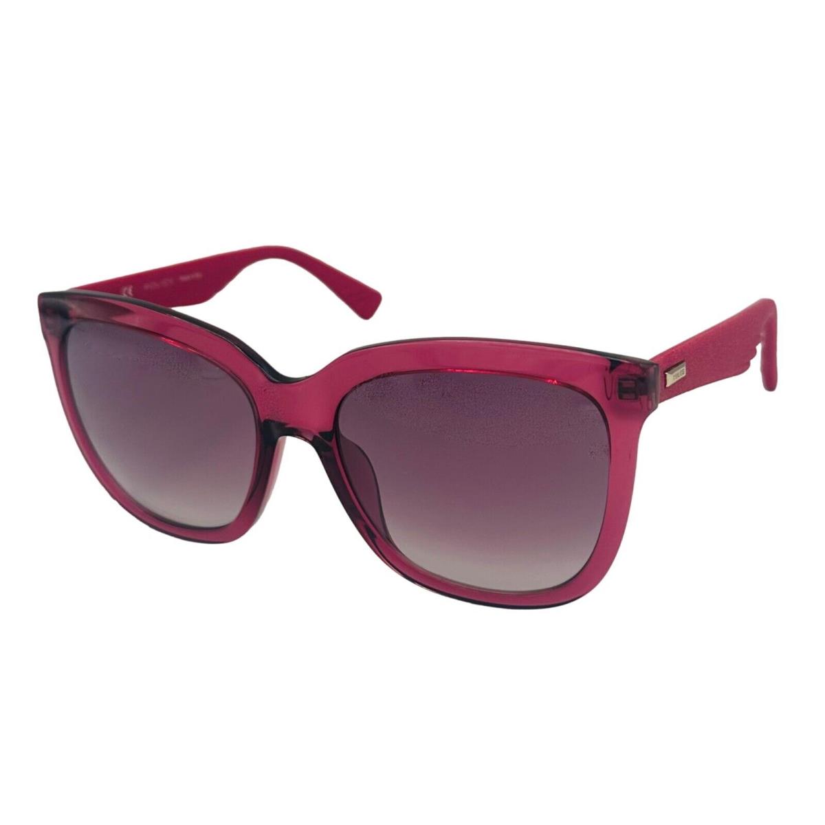 Police Women Pink Sparkle Plastic Square Sunglass SPL410 Afdx