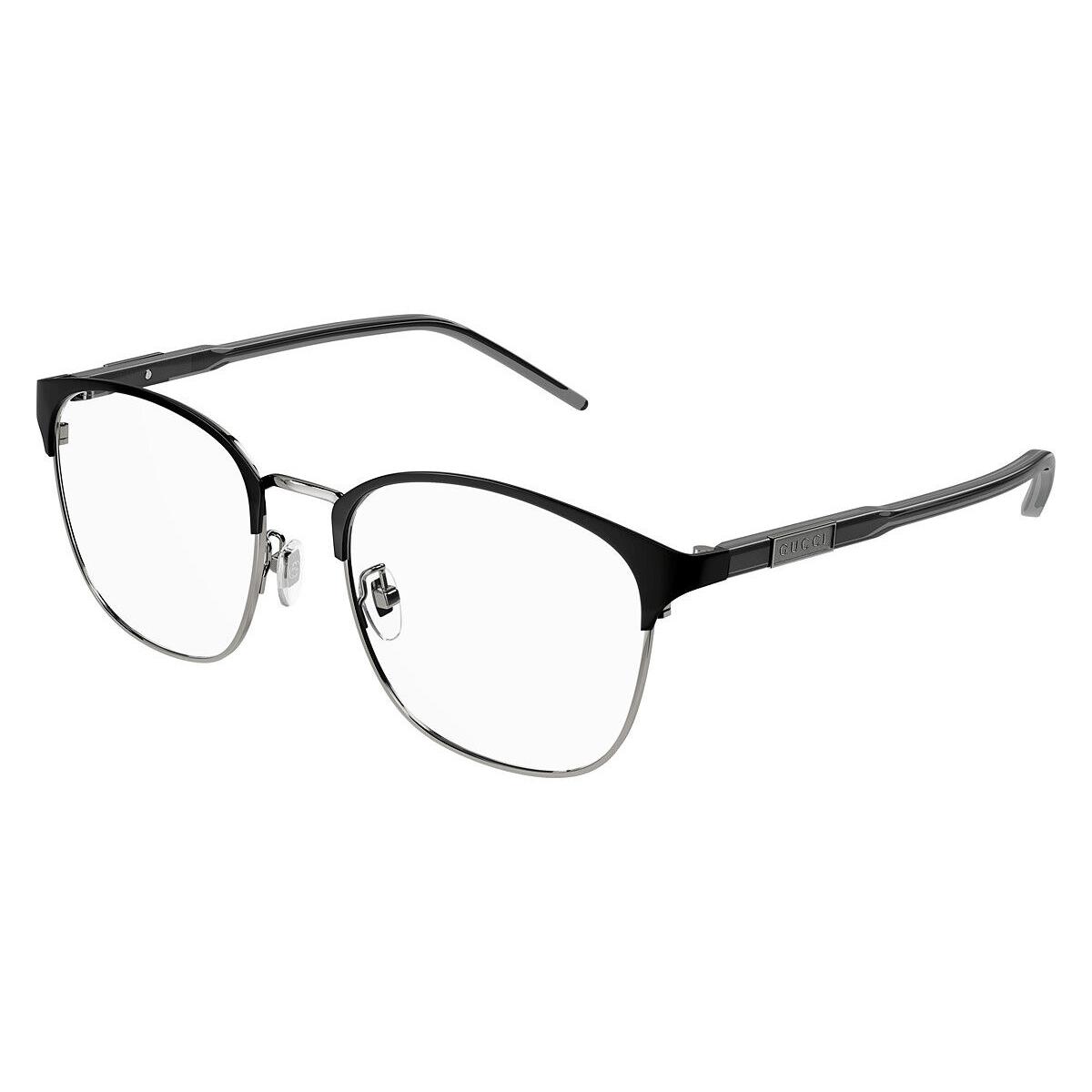 Gucci GG1231OA Eyeglasses Men Gunmetal/gray Square 55mm