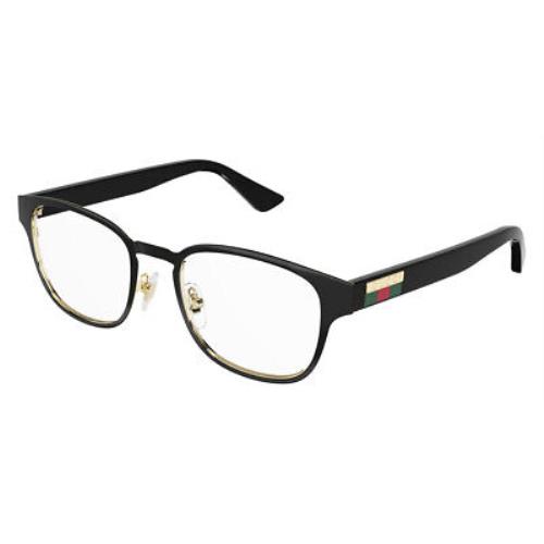Gucci GG1118O Eyeglasses Men Black Wayfarer 52mm