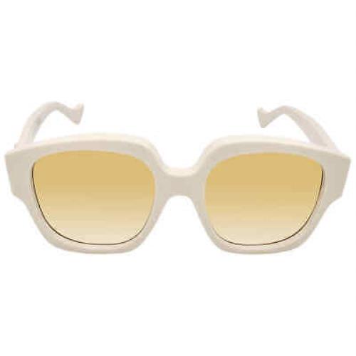 Gucci Yellow Gradient Square Ladies Sunglasses GG1372S 001 56 GG1372S 001 56