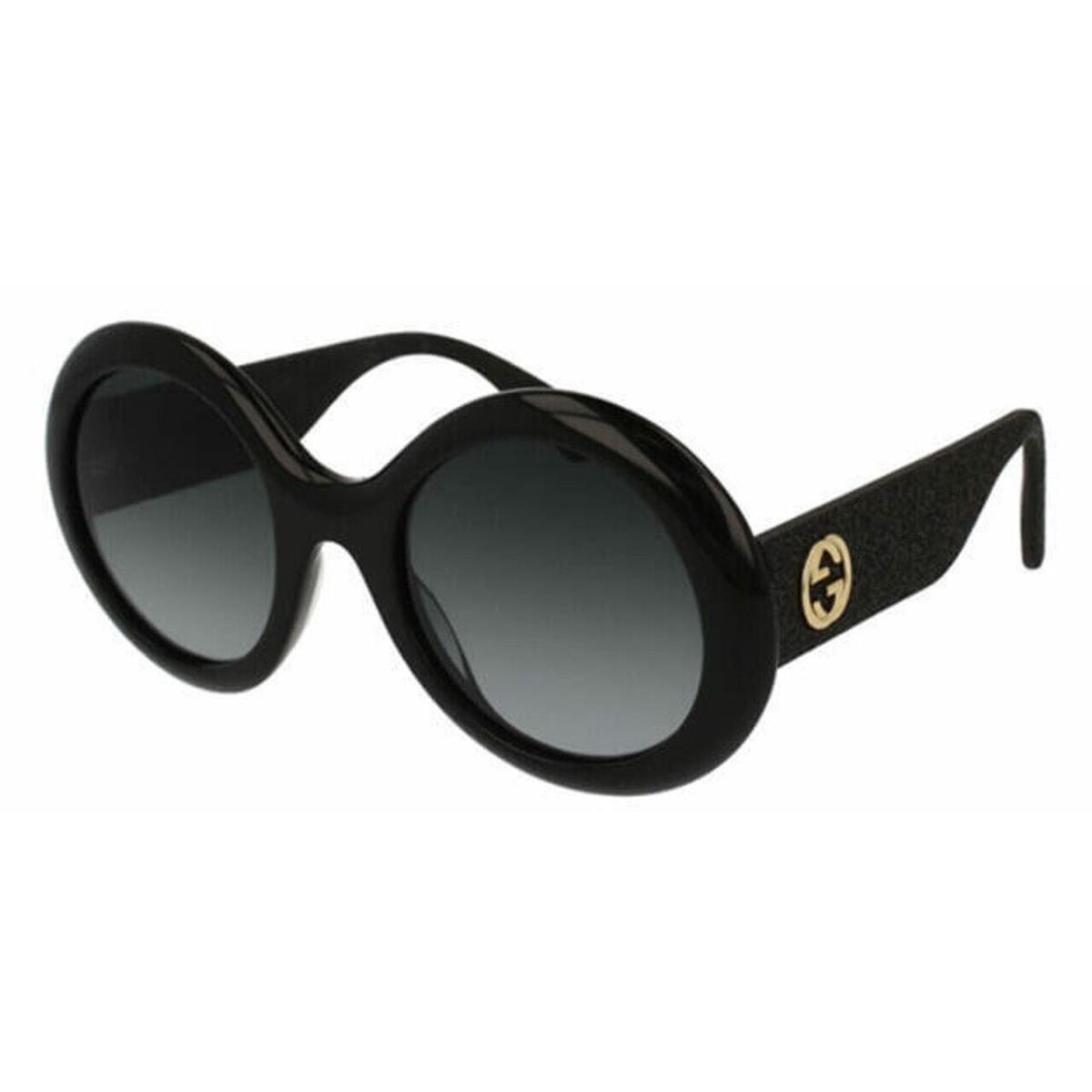 Gucci Grey Gradient Round Women`s Sunglasses GG0101S 001 53-24-140