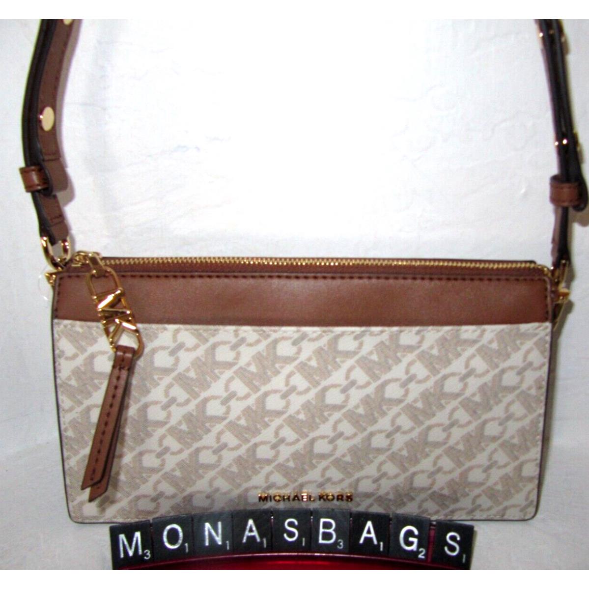 Michael Kors Large Convertible Crossbody Shoulder Bag Vanilla Luggage Empire