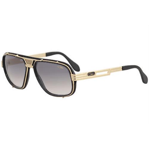 Cazal Legends Men`s 665 001SG Black-gold/grey Fashion Pilot Sunglasses 60-mm