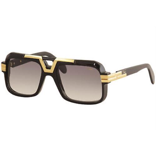 Cazal Legends 664 001 Sunglasses Men`s Black-gold Plated/grey Gradient 56mm - Frame: Black, Lens: Gray