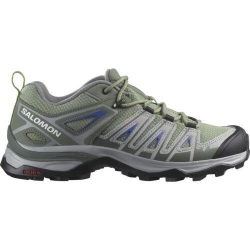 Salomon Women`s X Ultra Pioneer Hiking Shoes Oil Green/castor Gray Size 9