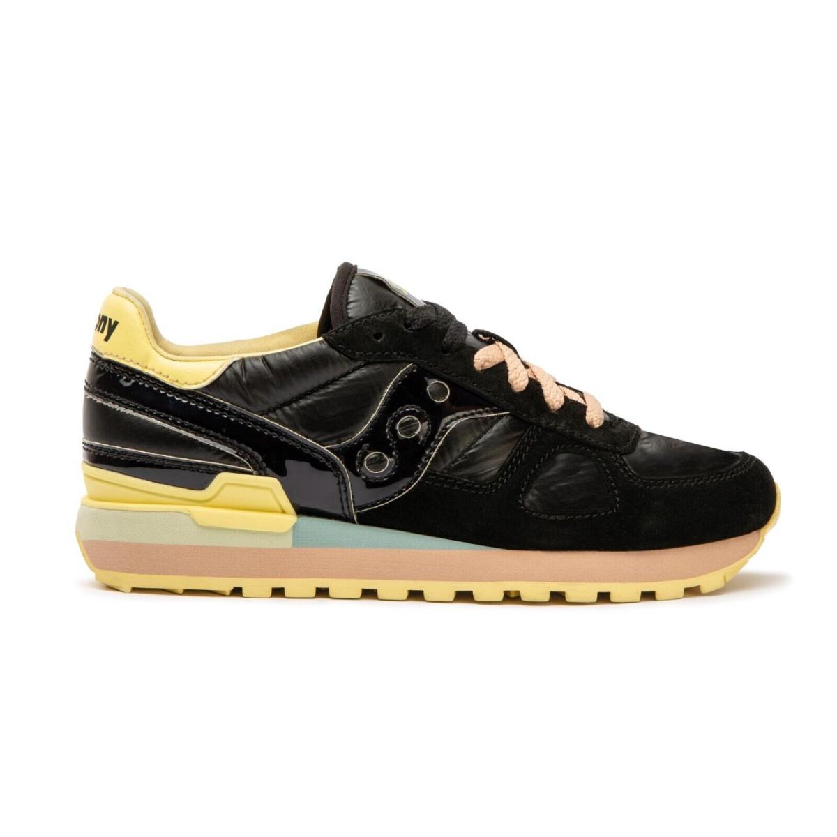 Saucony Women Casual Suede Color Black/yellow Size 7.5