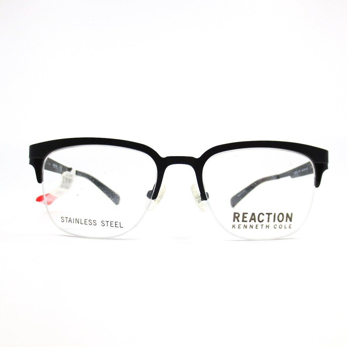 Kenneth Cole Reaction KC0791 001 Black Half Rim Eyeglasses Frames 50-18-140