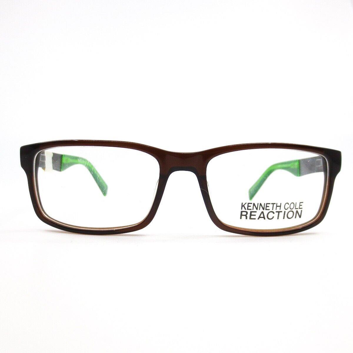 Kenneth Cole Reaction KC0771 048 Brown Green Rectangle Eyeglasses 53 17 140 mm