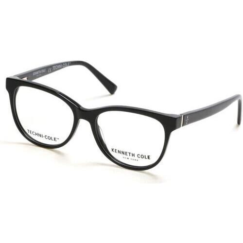 Kenneth Cole KC0334 Black 001 Plastic Round Optical Eyeglasses Frame 52-15-140
