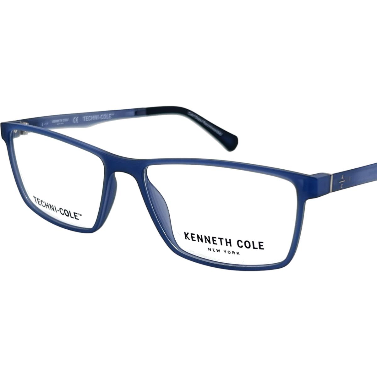 Kenneth Cole KC0318 Men`s Plastic Eyeglass Frame 091 Matte Blue 55-15 W/case
