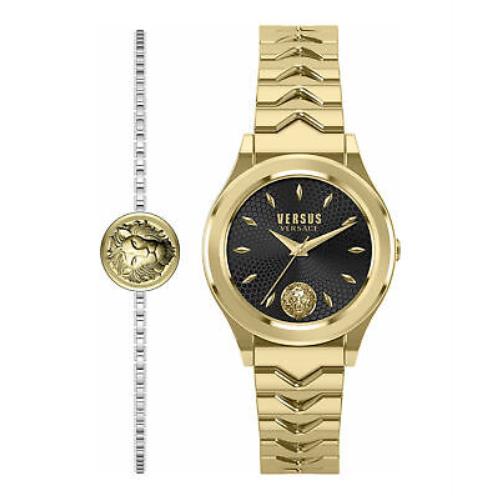 Versus Versace Womens Mount Pleasant Gold 34mm Bracelet Fashion Watch