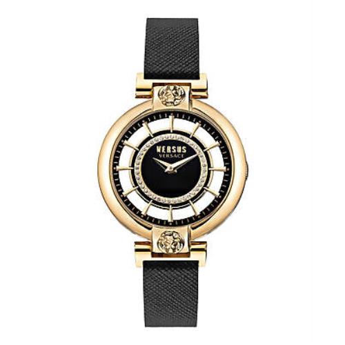 Versus Versace Womens Silver Lake Gold 36mm Strap Fashion Watch