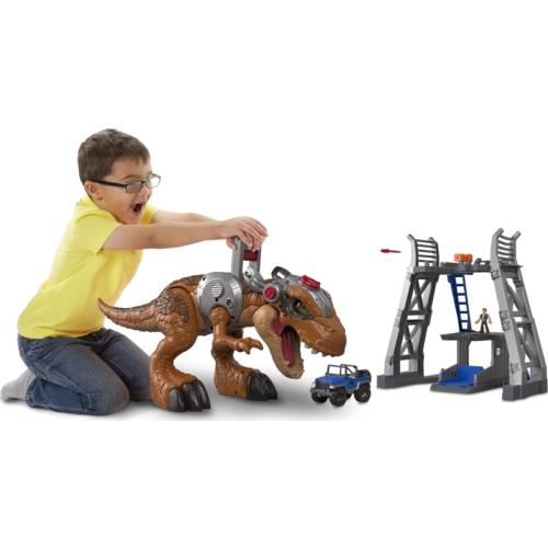 Imaginext Jurassic World T. Rex Dinosaur Toy with Owen Grady Figure Toy Gift
