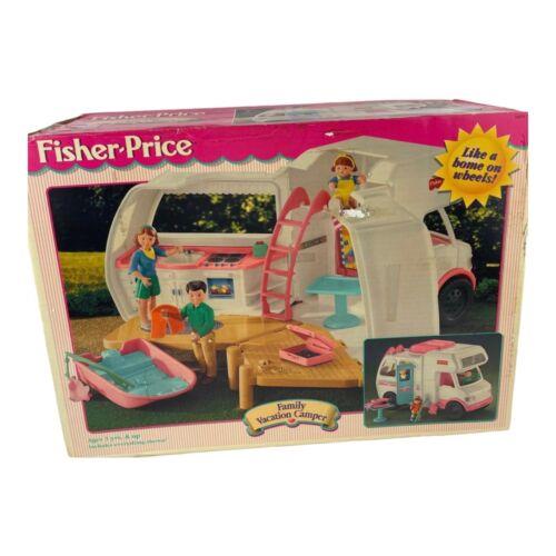 Fisher Price Loving Family Dollhouse RV Vacation Camper Motor Home `98 Boat