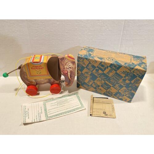 Fisher-price Jingle Elephant 6145 Toyfest 1993 Wooden Pull Toy