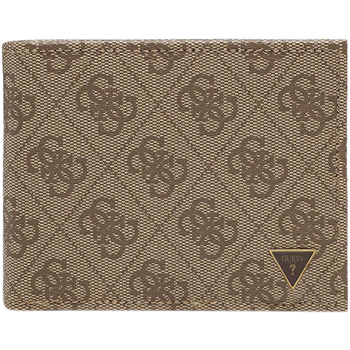 Guess Vezzola Mens Smart Wallet In Chocobrown LATTEE