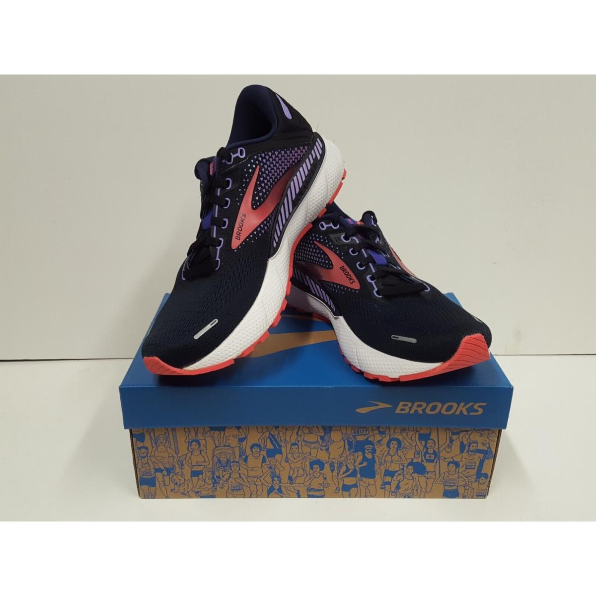 Brooks Adrenaline Gts 22 Women`s Running Shoes Black/Purple/Coral (080)